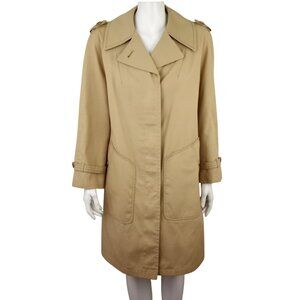 Vintage Misty Harbor Tan All Weather Trench Coat Button Up Lined